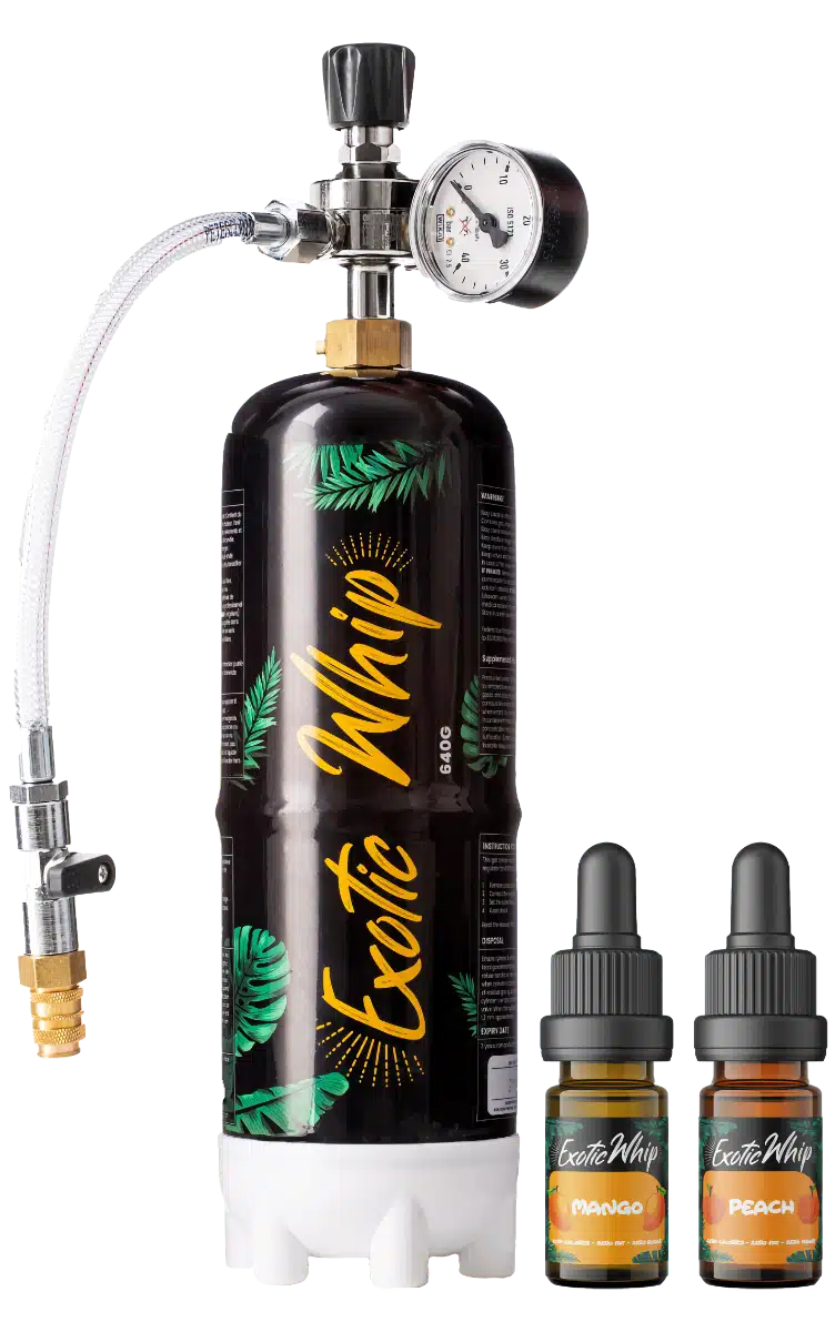 ExoticWhip canister, regulator and flavor drops