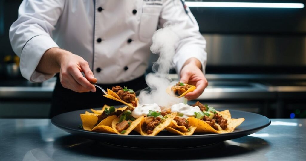 Assembling and Serving - Nitro Infused Nachos