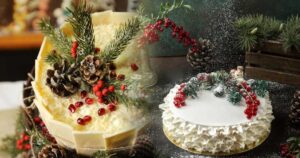 Receta de pastel de Navidad con nata montada: Un pastel festivo jugoso y tierno