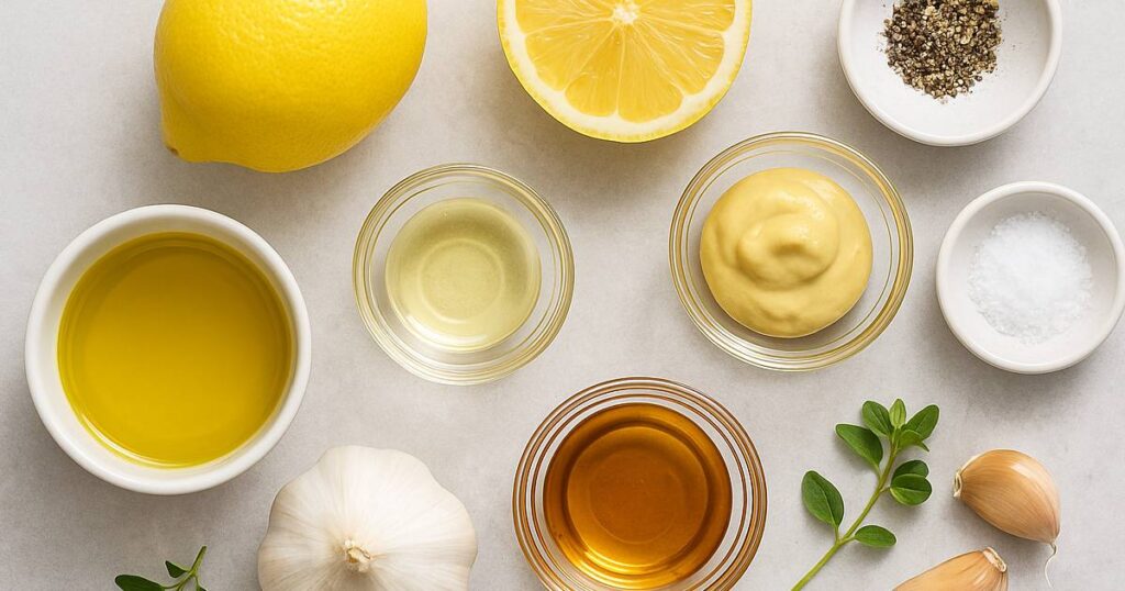 Ingredients for Whipped Lemon Vinaigrette