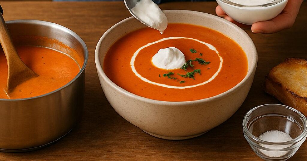 Step-By-Step Instructions for Whipped Cream Tomato Soup Recipe