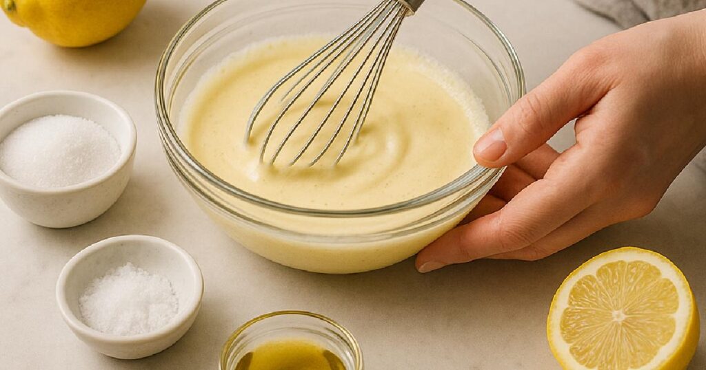 Step-by-Step Instructions to Make Whipped Lemon Vinaigrette
