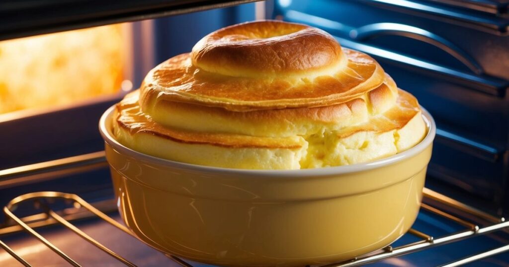 The Baking Process Cheese Soufflé