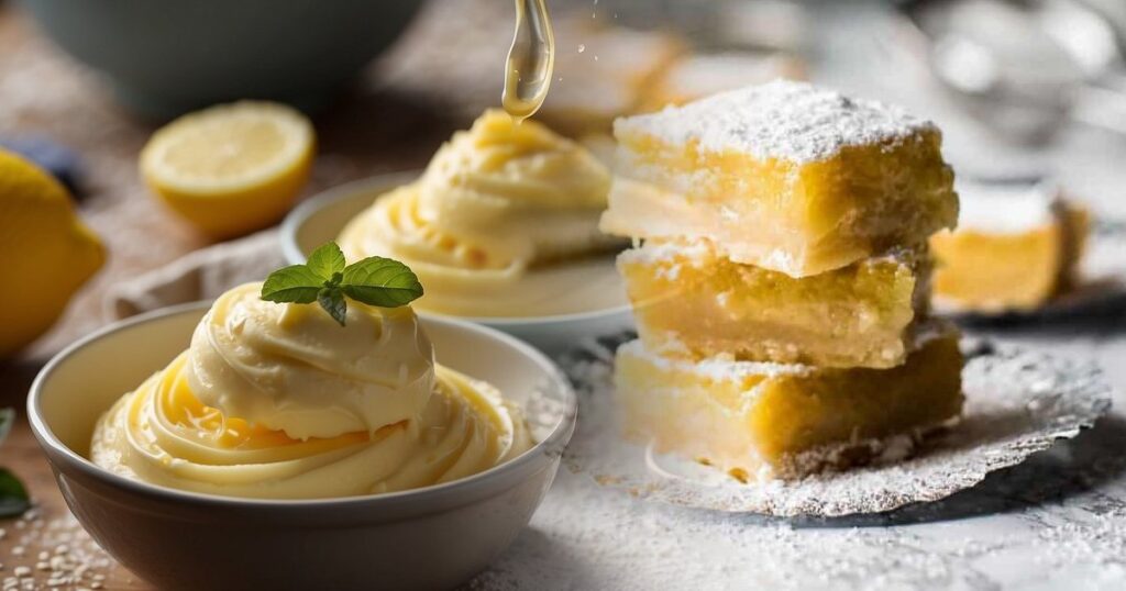 Die Geschlagene Zitronenfüllung und das Zusammensetzen- Rezept für Geschlagene Zitronenschnitten